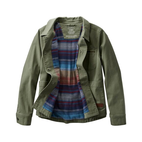 L.L. Bean Chore Jacket Heritage-Inspired Flannel Lined Canvas Jacket - Picture 3 of 9